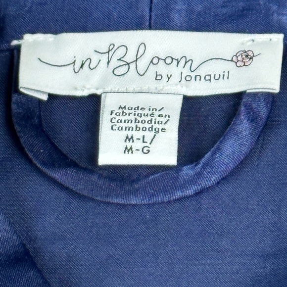 In Bloom Sleep Robe Navy Blue Size M/L - Picture 4 of 6